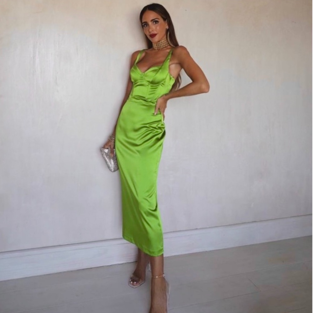 Zara SATIN EFFECT CORSET DRESS